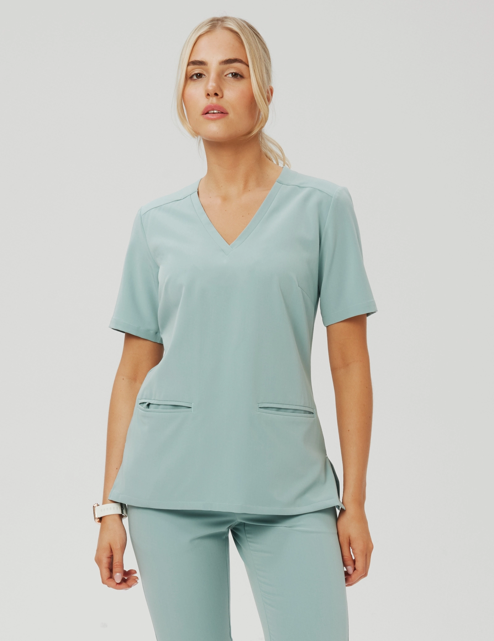 Medical Scrub Top Casy - ICE BLUE