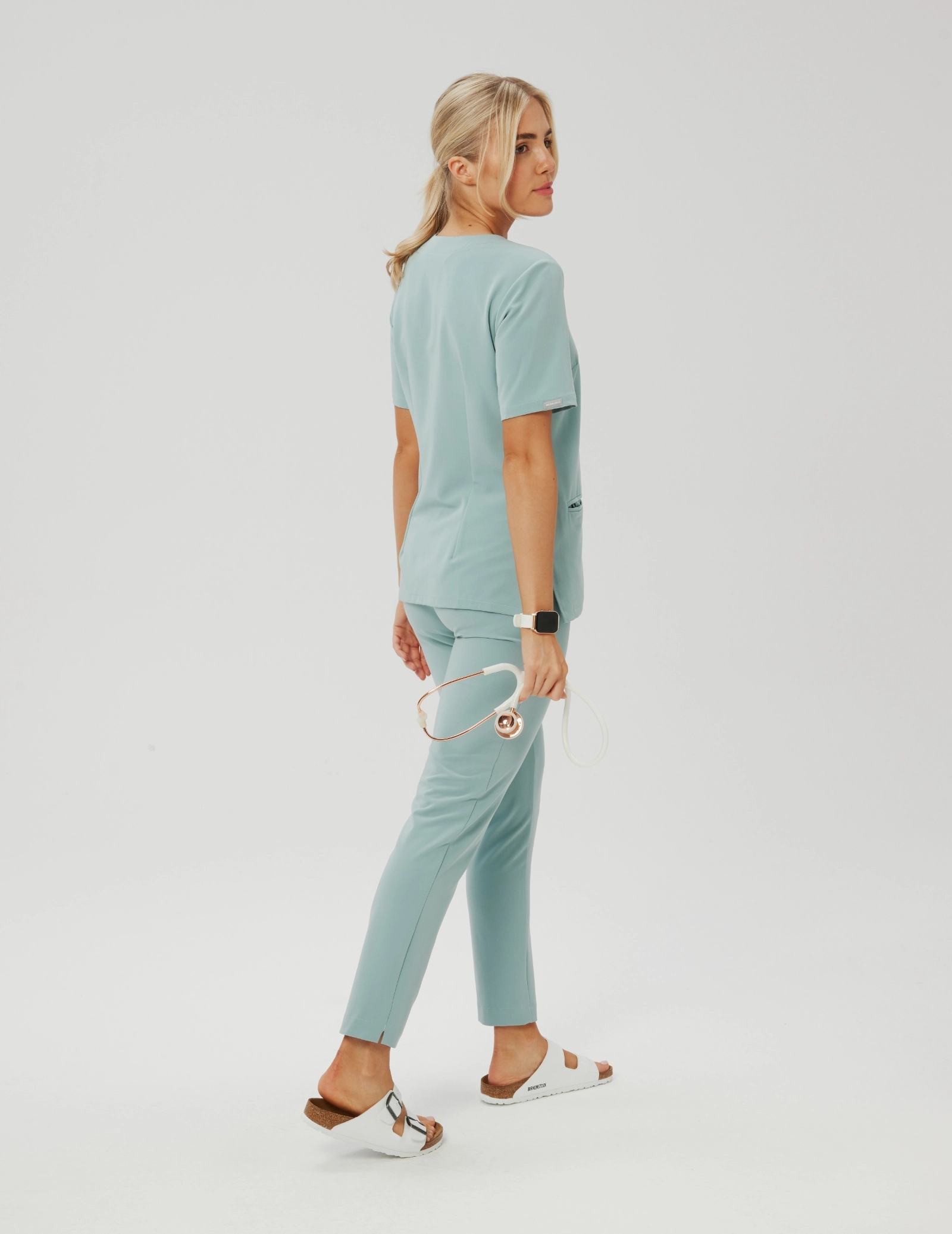 Medical Scrub Top Casy - ICE BLUE