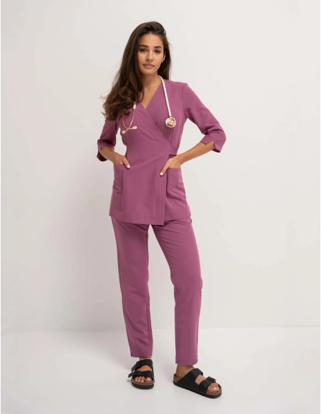 Rosalie tied scrub top -...