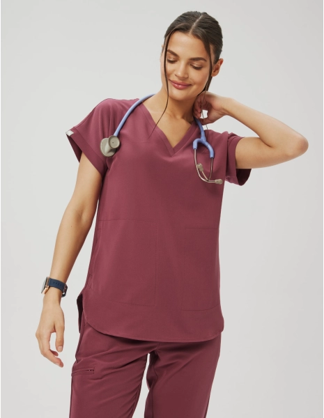 Kendall Scrub Top - MULLED...