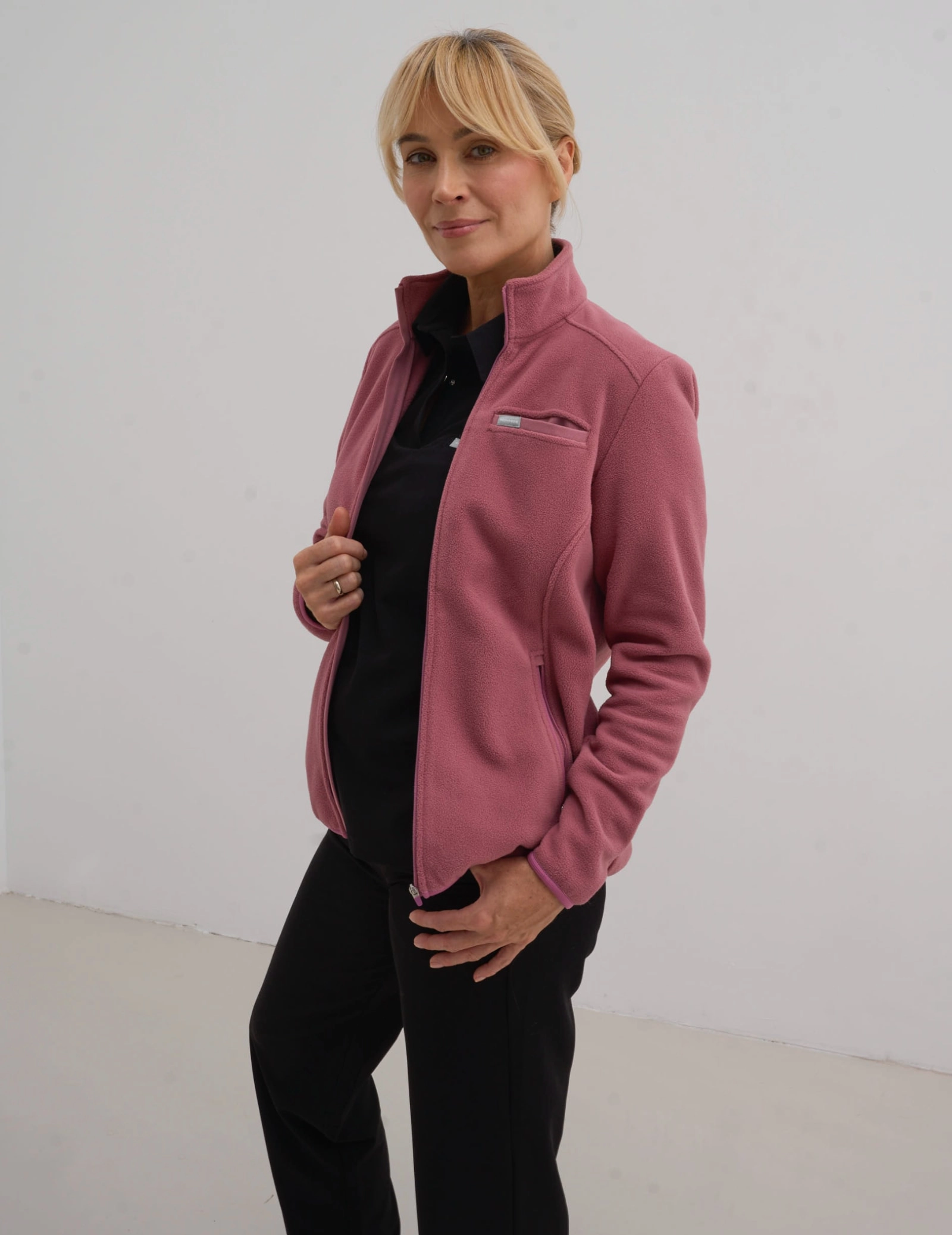 Women's COZY HEAT fleece sweatshirt - Woodrose