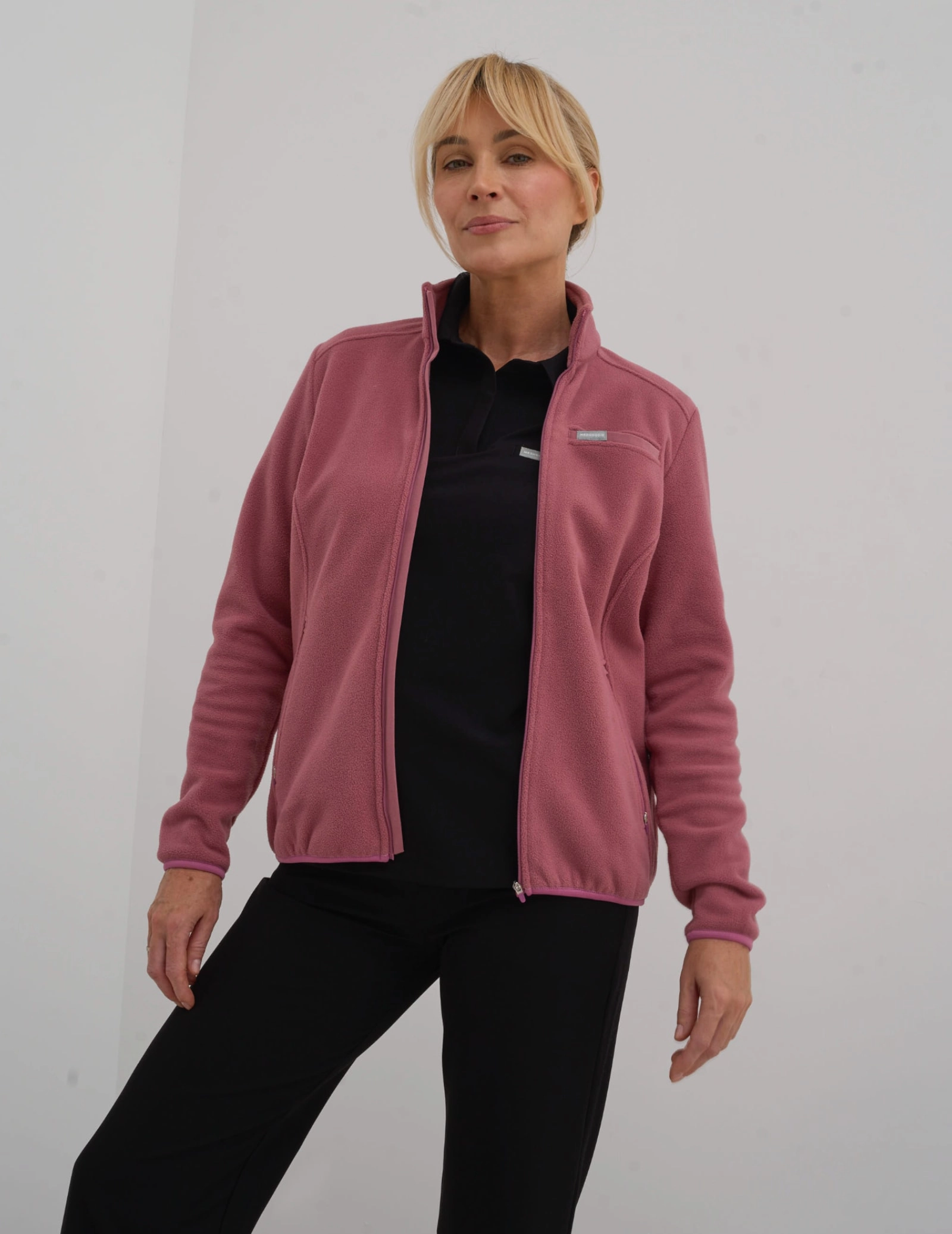Women's COZY HEAT fleece sweatshirt - Woodrose