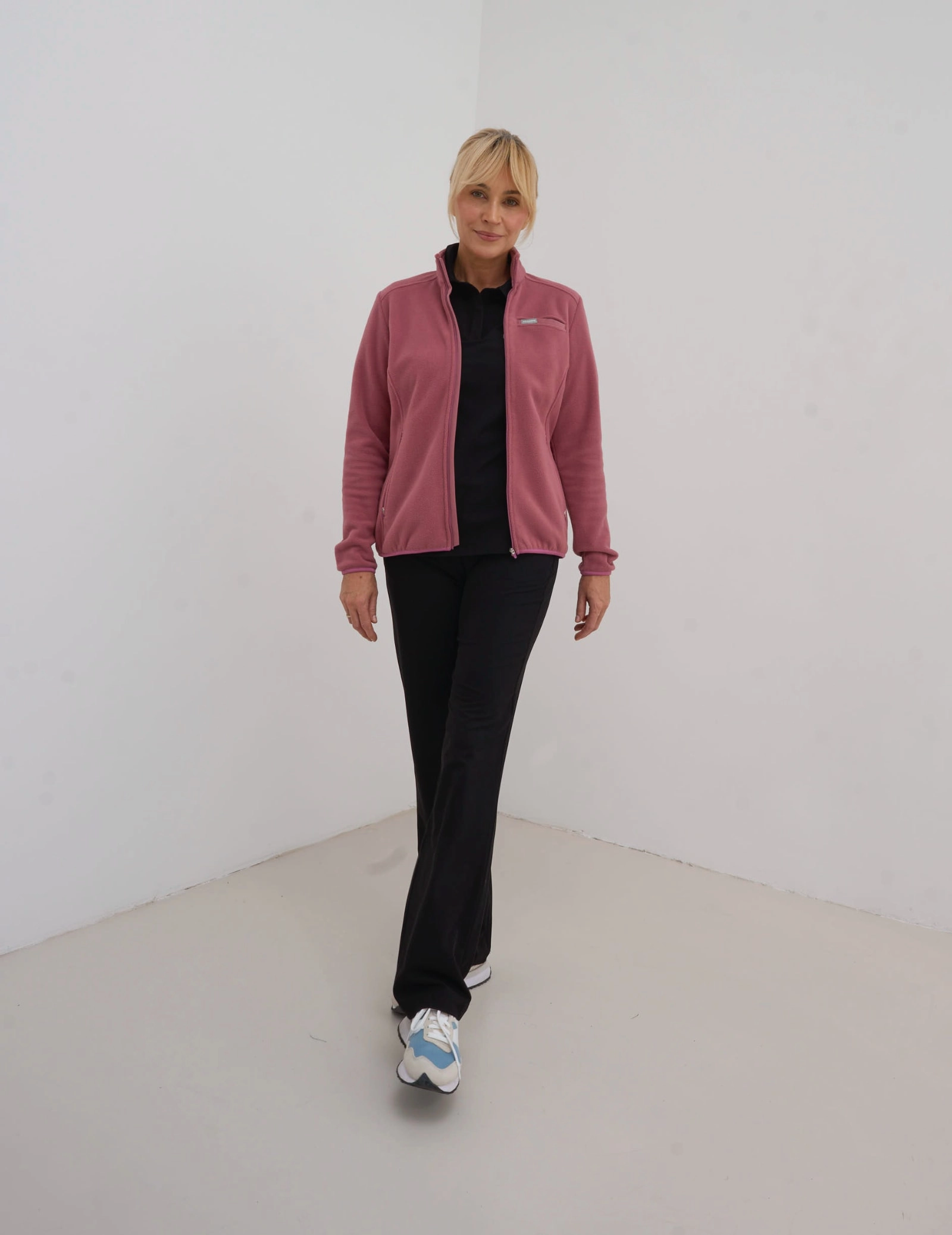 Women's COZY HEAT fleece sweatshirt - Woodrose