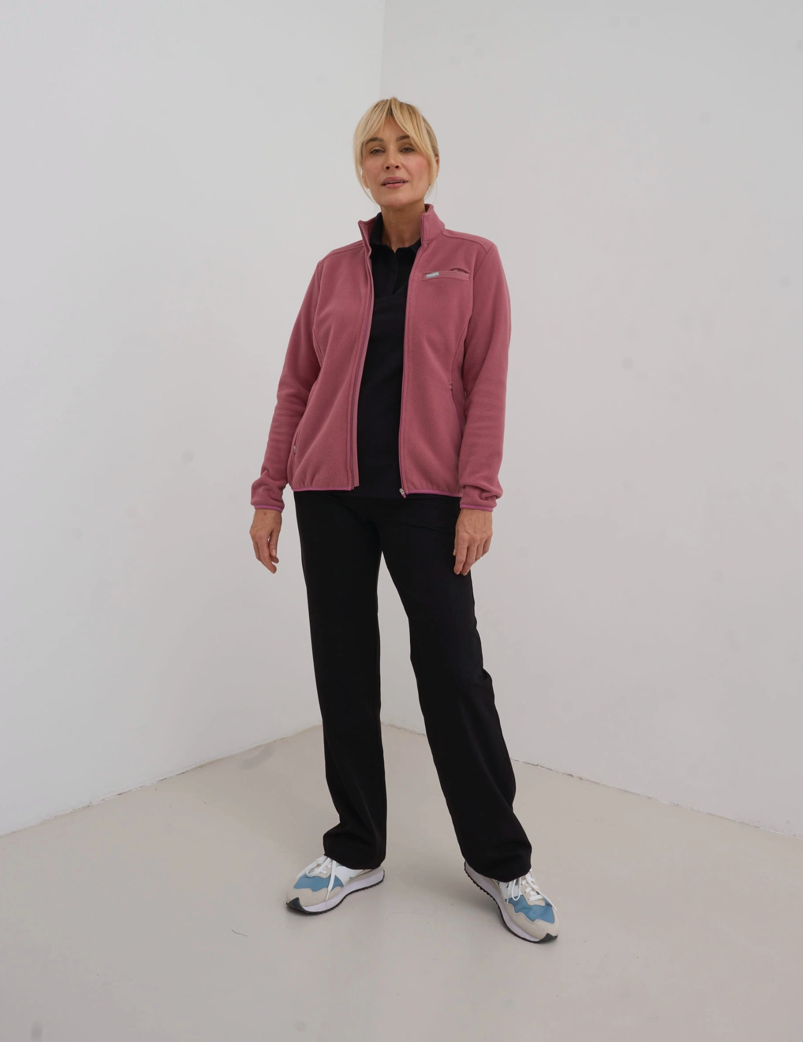 Women's COZY HEAT fleece sweatshirt - Woodrose