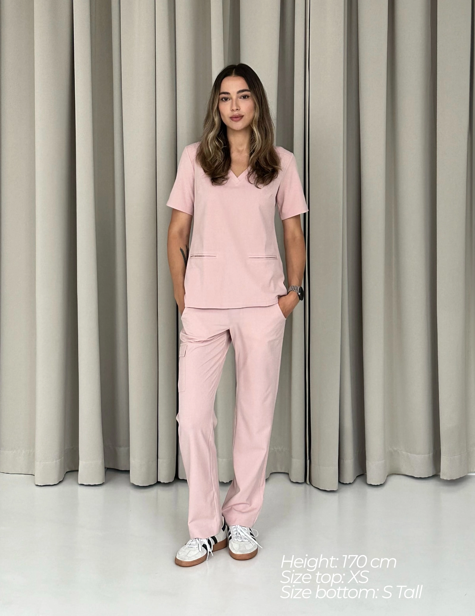 Medical Scrub Top Casy- DUSTY ROSE