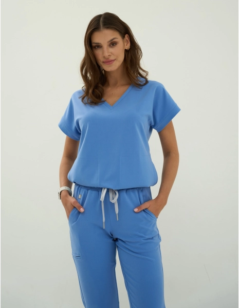 Kendall Scrub Top - MARINA BLUE
