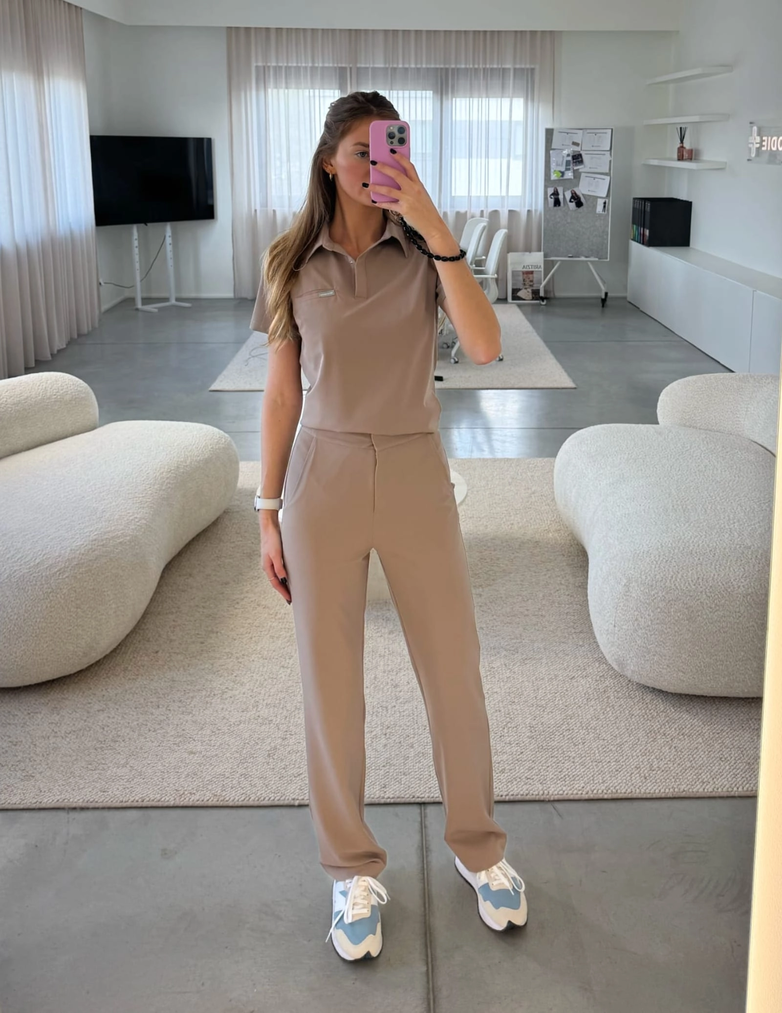 Women's Medical Scrub Pants Tiffany - BEIGE
