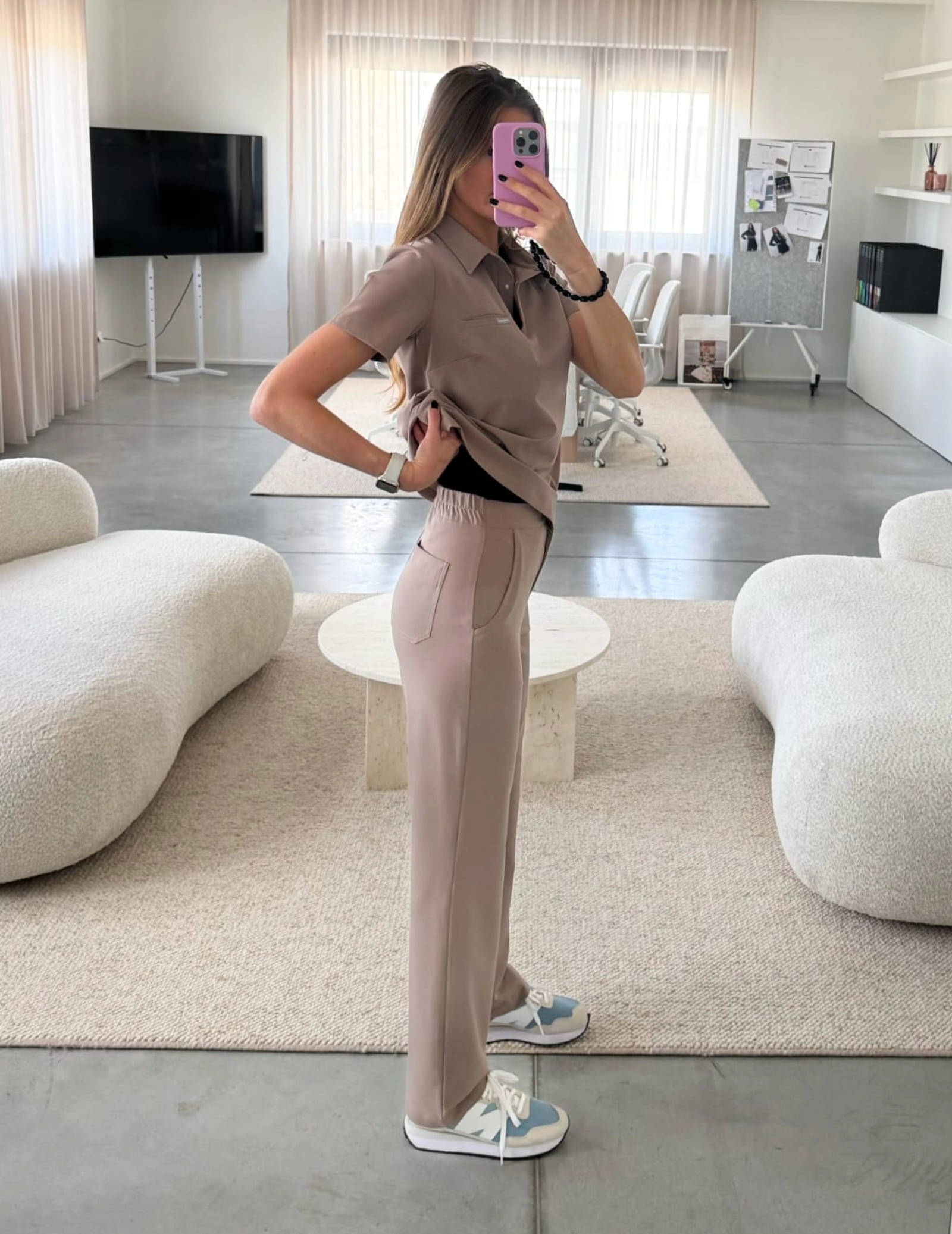 Women's Medical Scrub Pants Tiffany - BEIGE