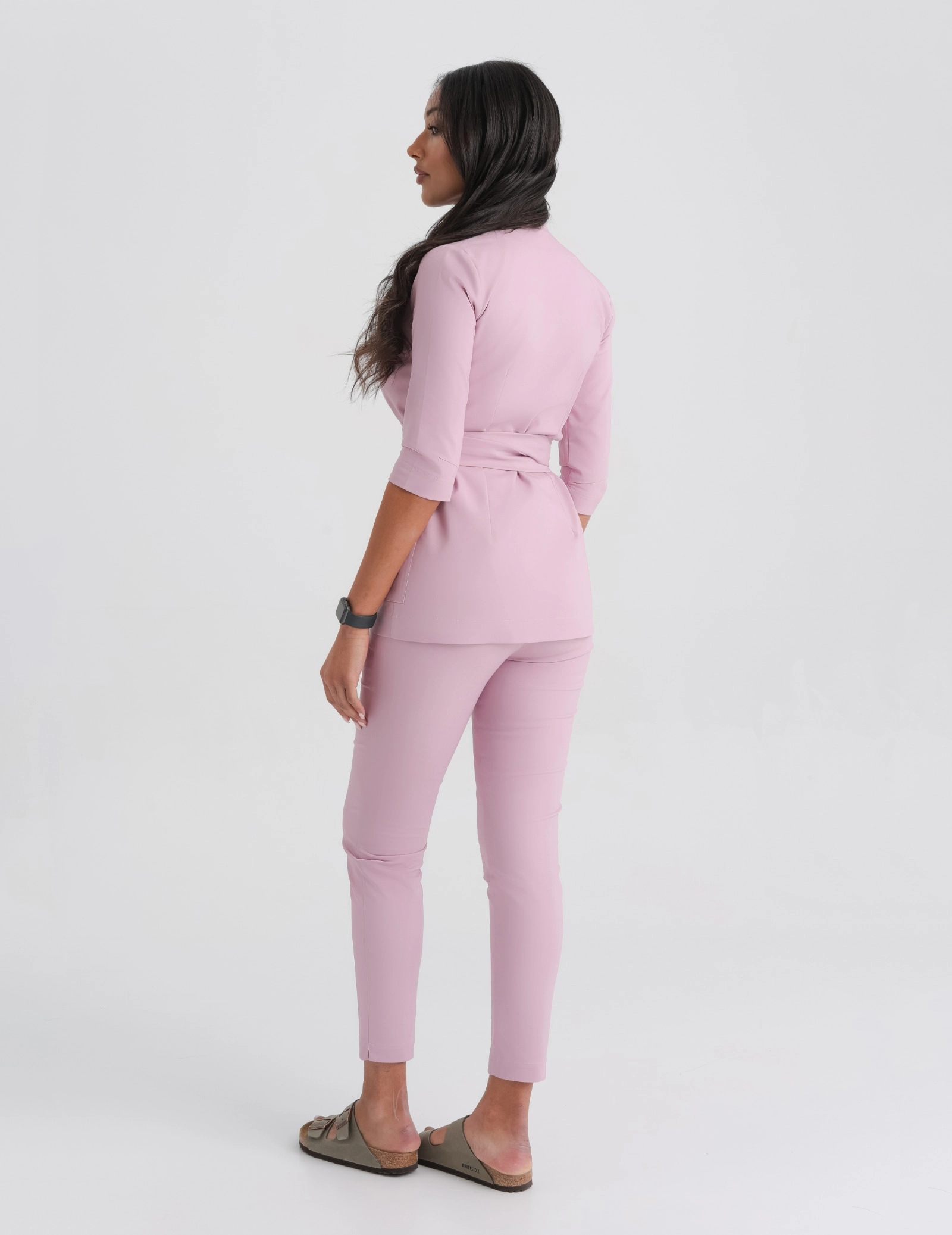 Women's Medical Scrub Pants Slim Fit- FRENCH PINK
