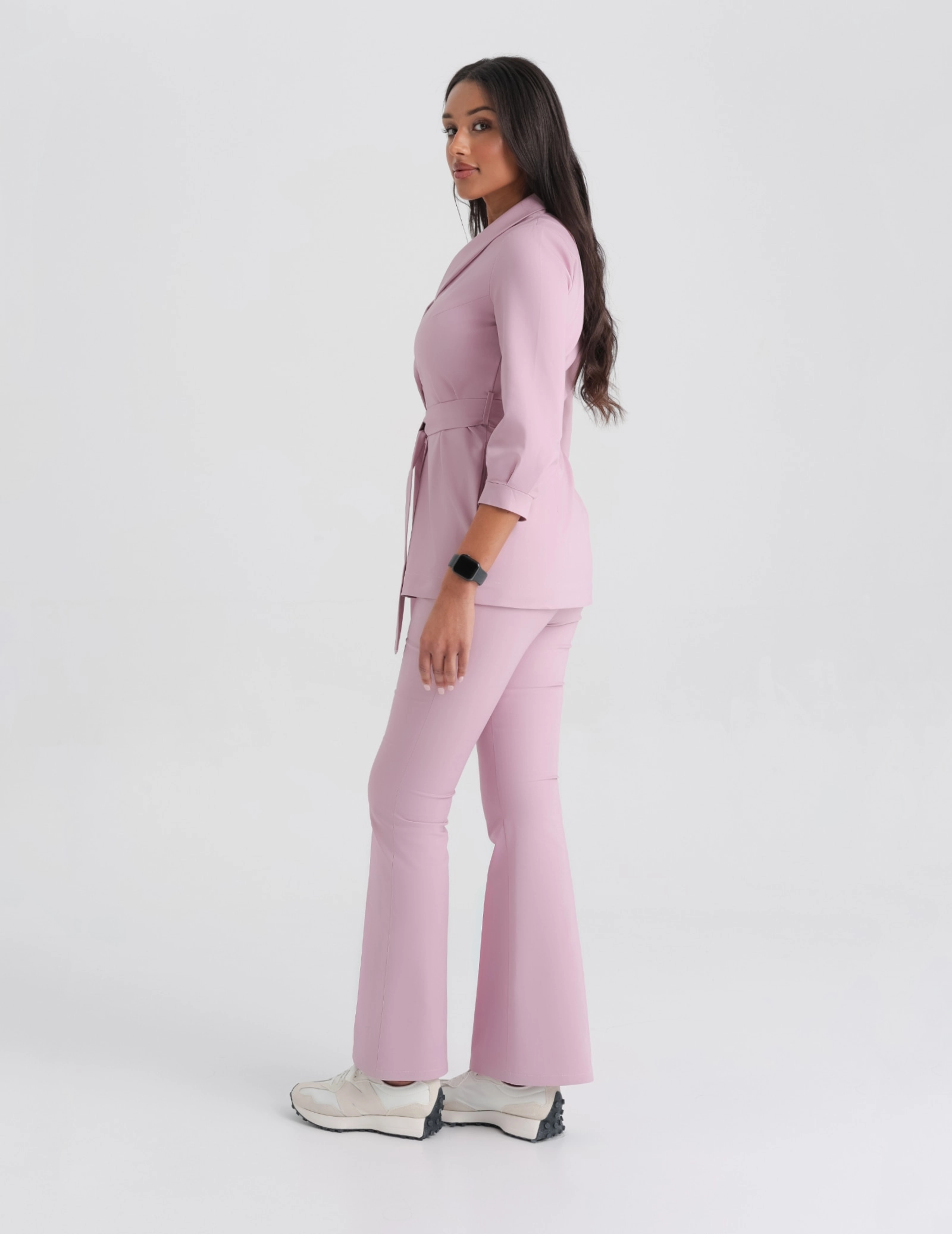 Women's Medical Scrub Pants Flare - FRENCH PINK