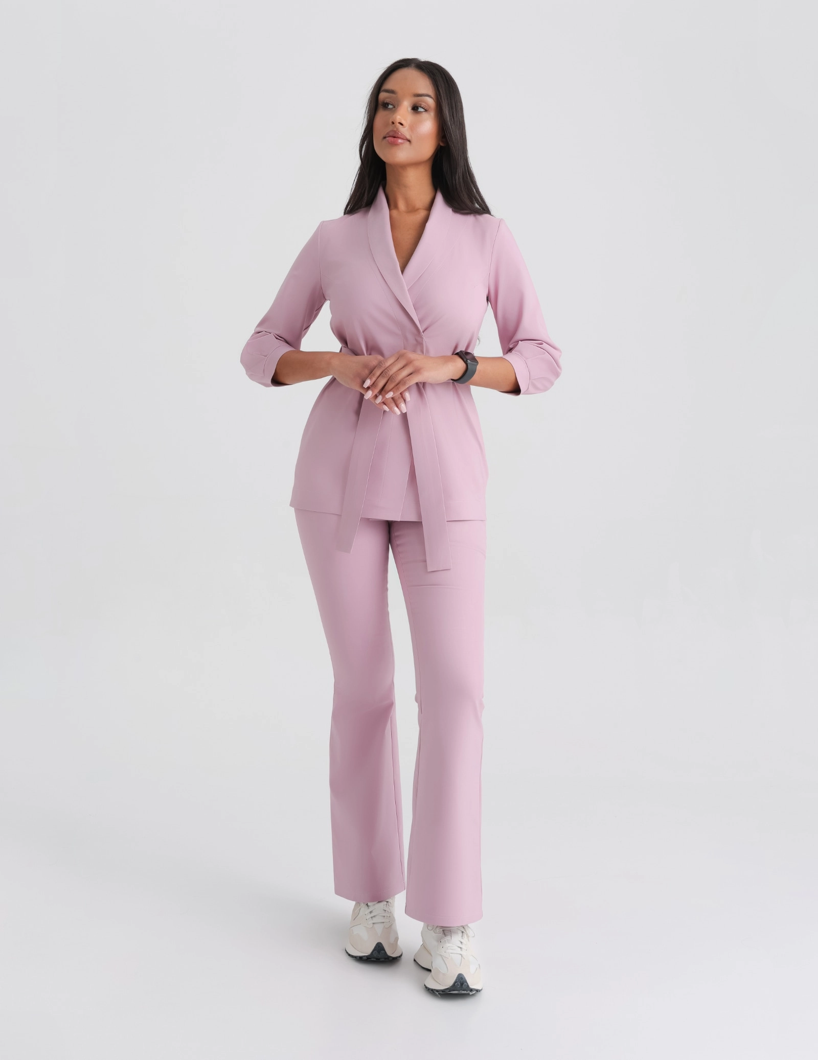 Women's Medical Scrub Pants Flare - FRENCH PINK