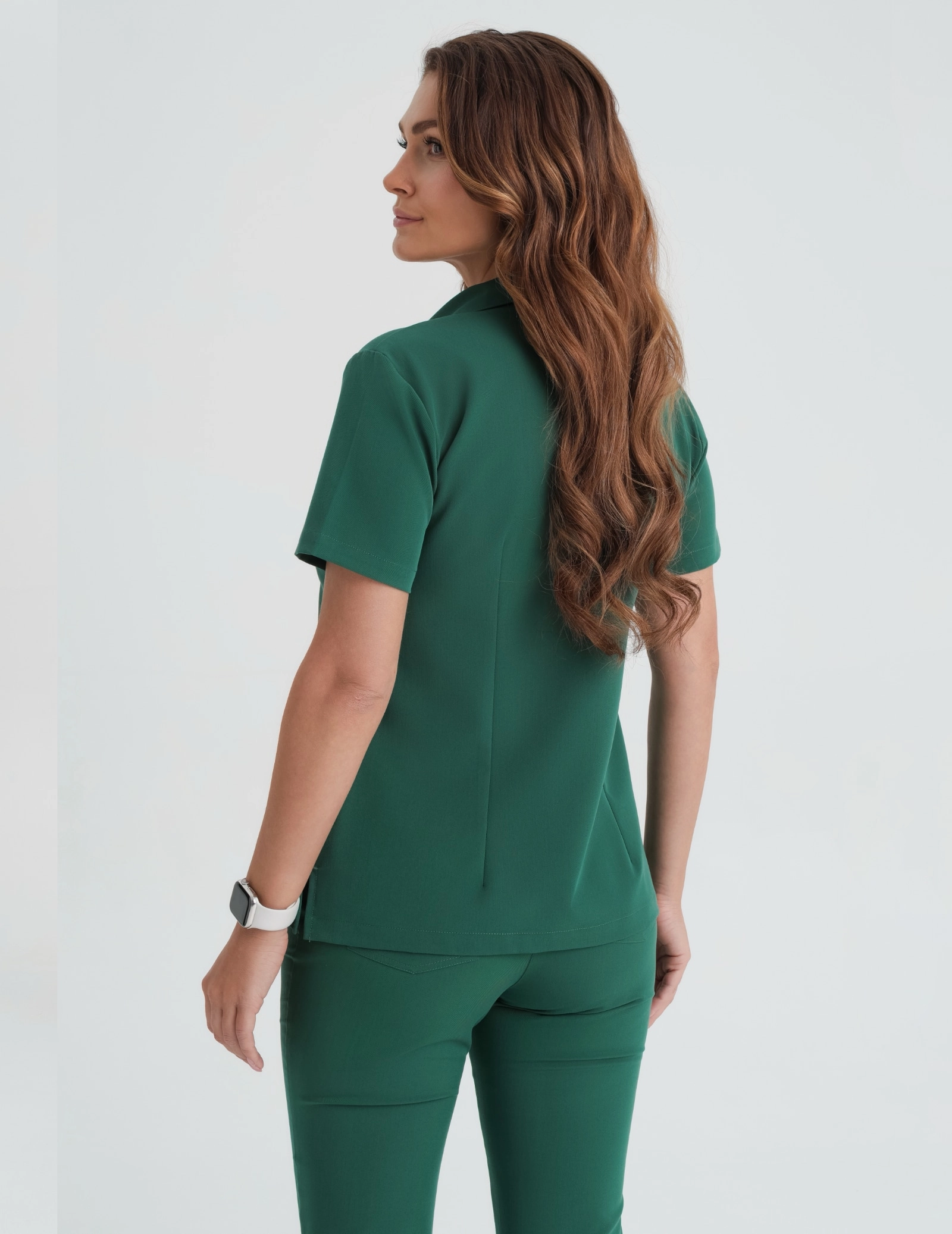 Medical Scrub Top Polo- EDEN GREEN Medical Scrub Top Polo- EDEN GREEN