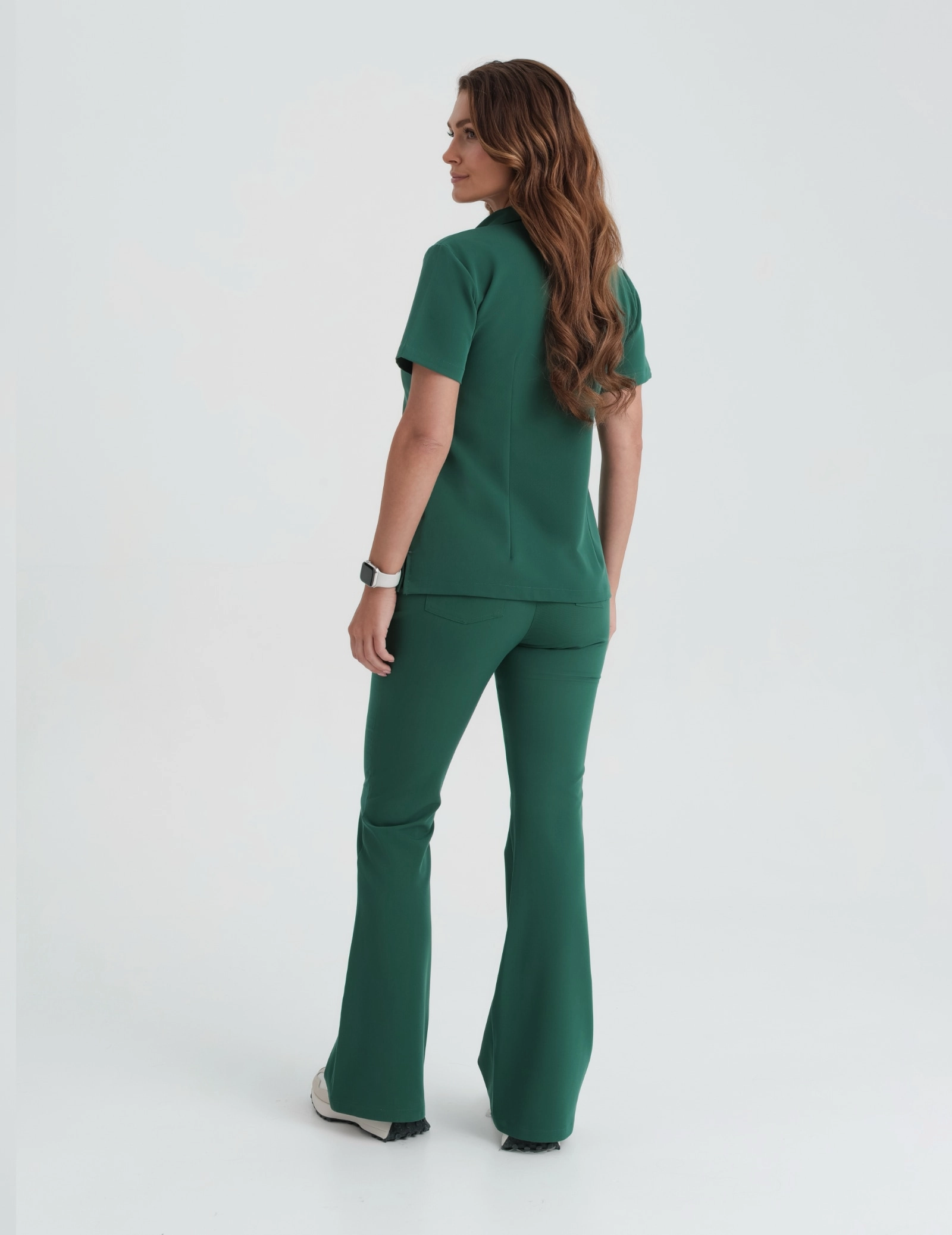 Medical Scrub Top Polo- EDEN GREEN