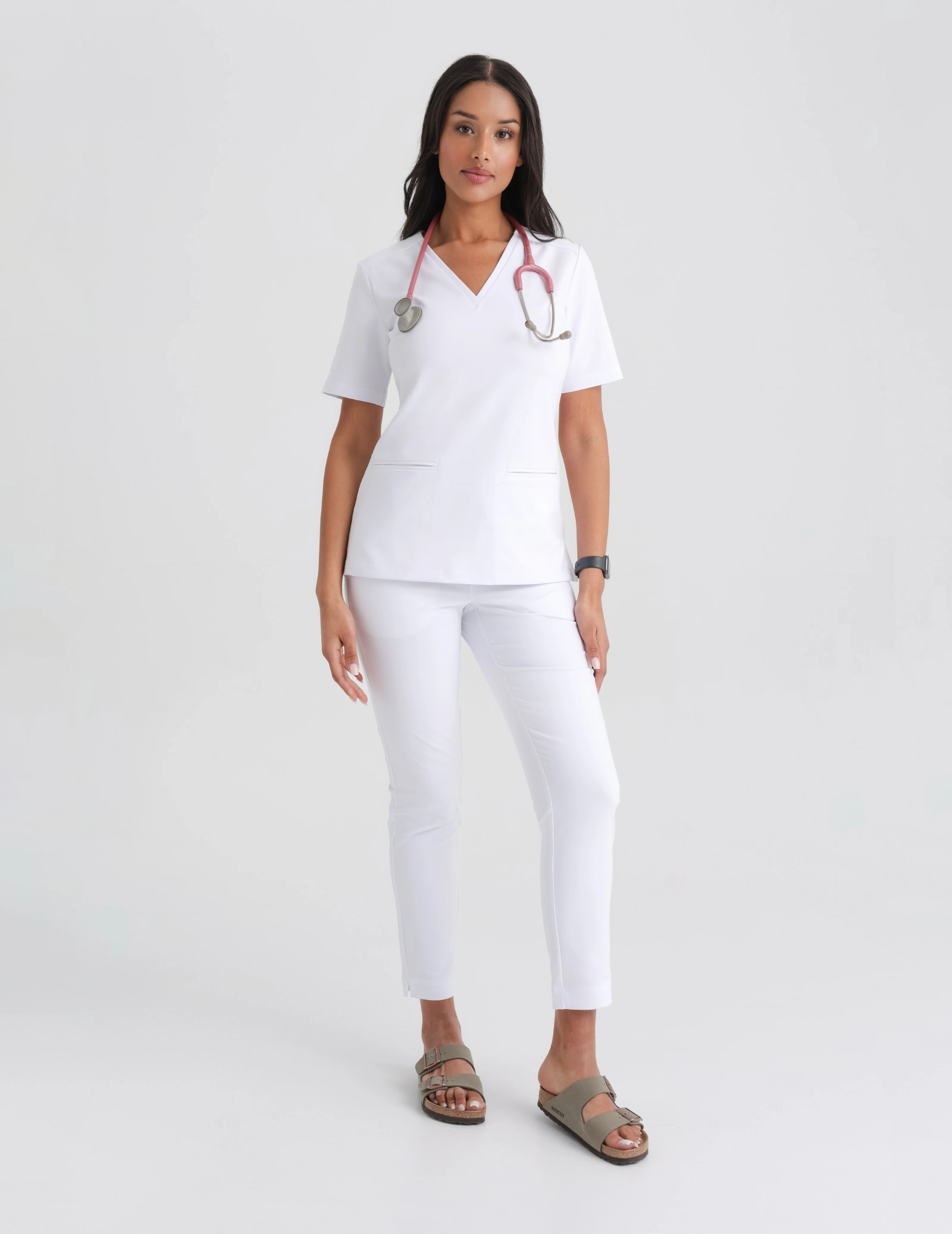 Women's Basic Pants - White