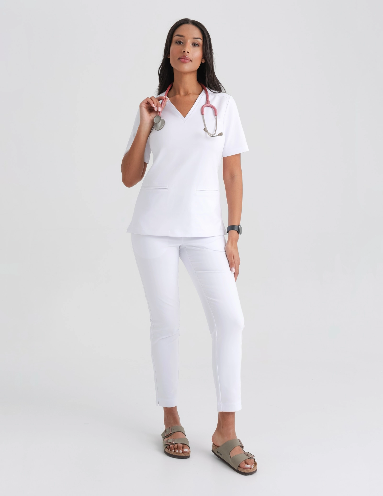 Women's Basic Pants - White
