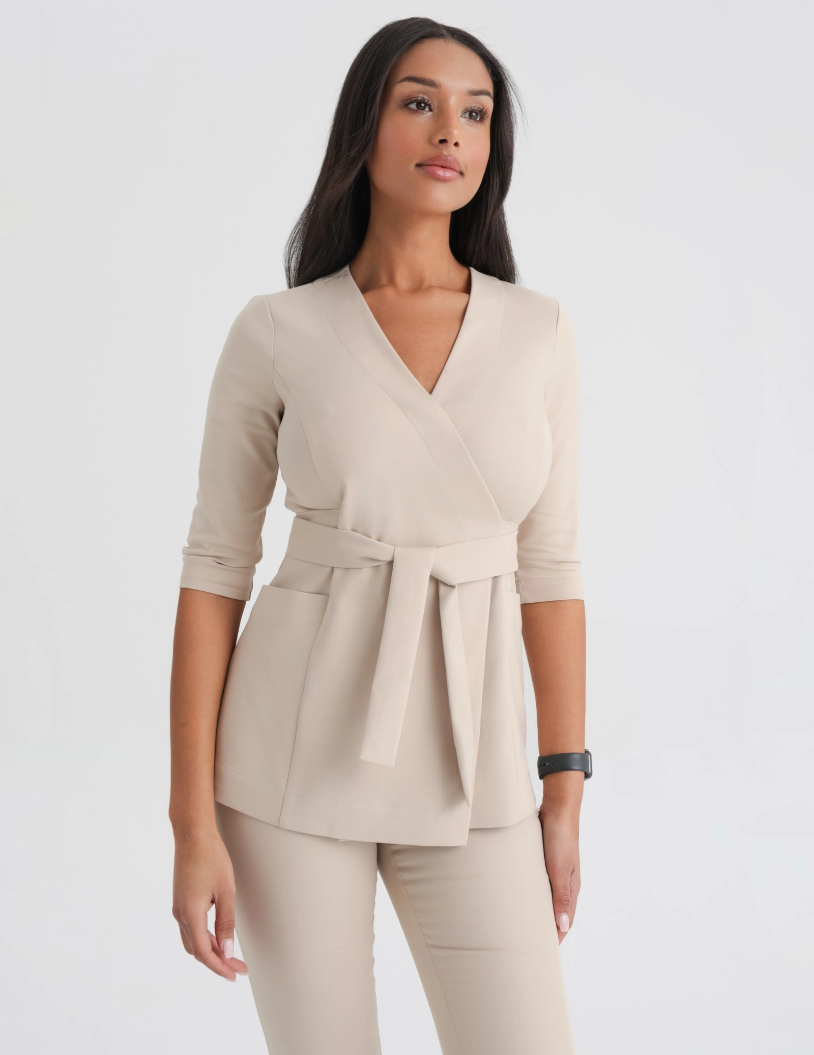 Rosalie tied medical hoodie - NUDE