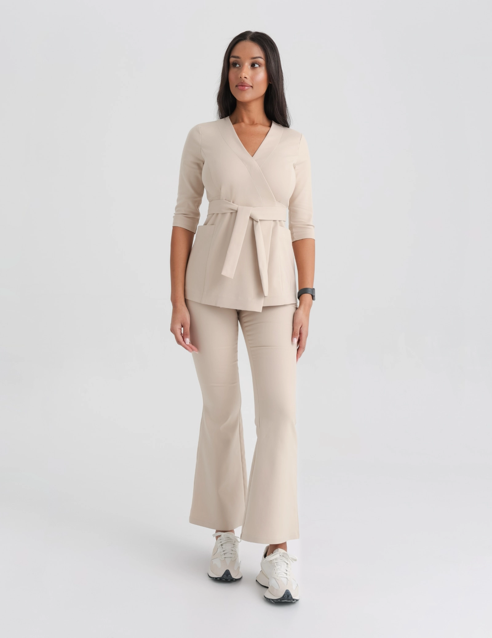 Rosalie tied medical hoodie - NUDE