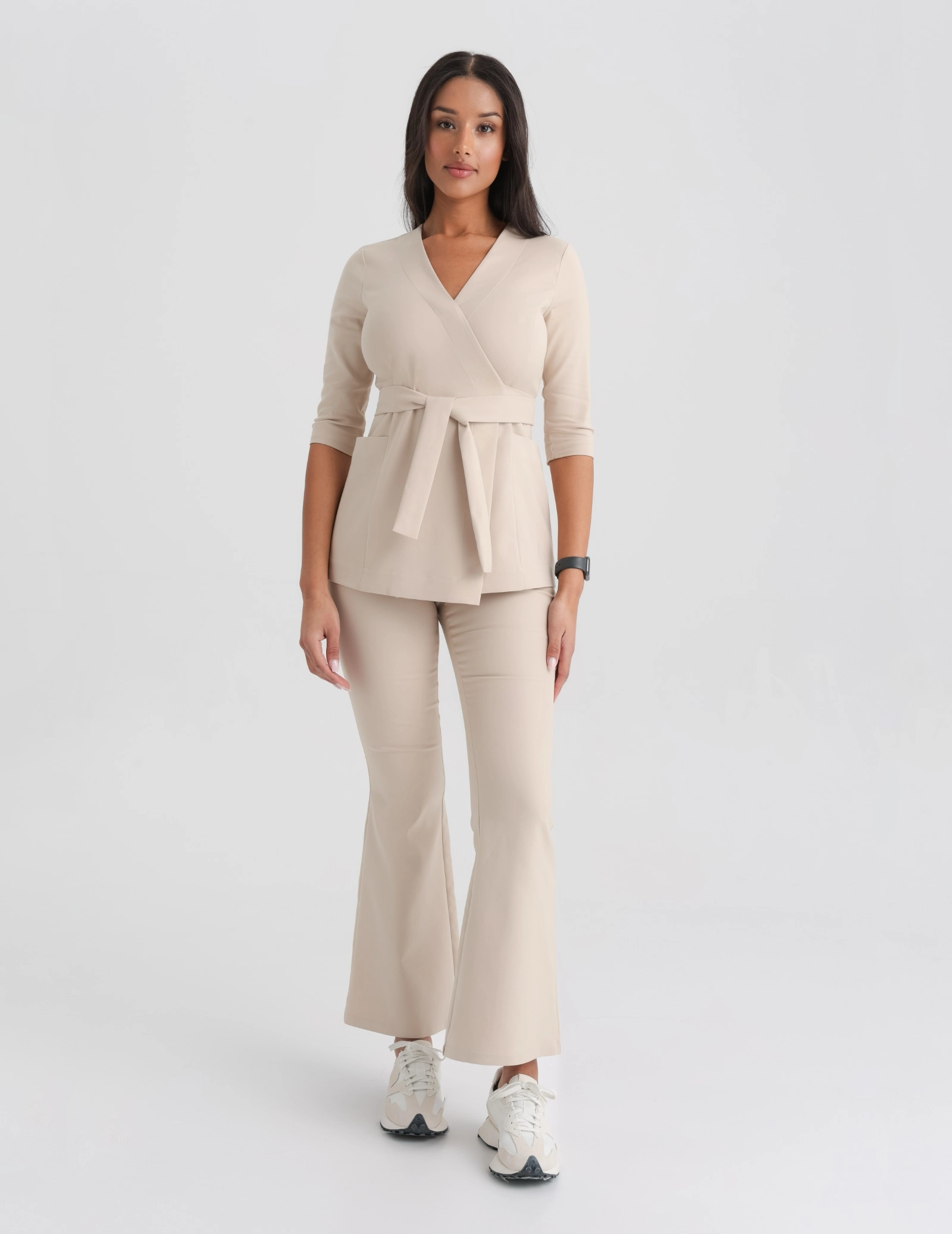 Rosalie tied medical hoodie - NUDE