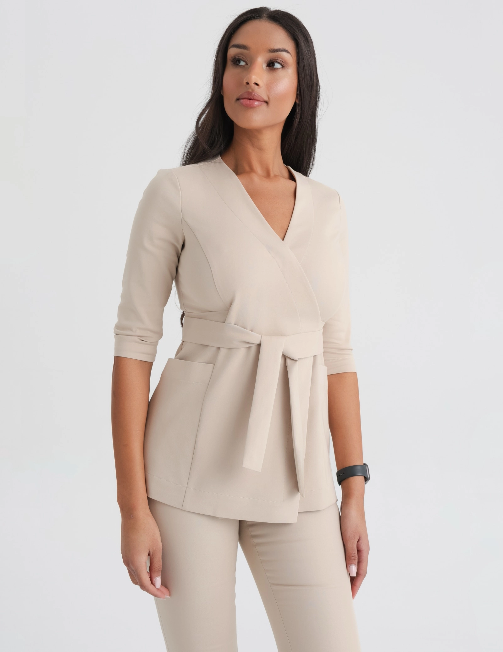 Rosalie tied medical hoodie - NUDE