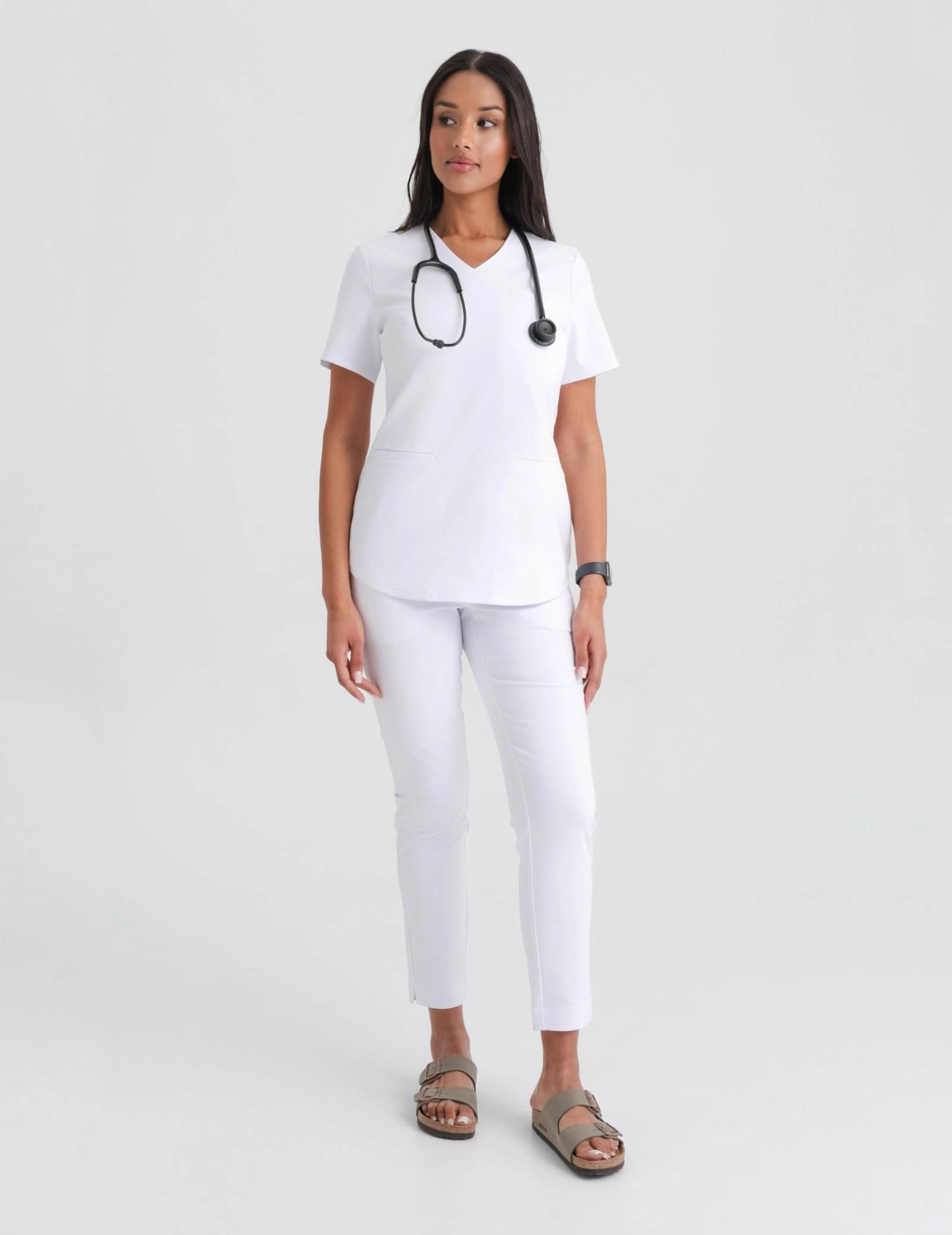 Medical Scrub Top Grace- WHITE
