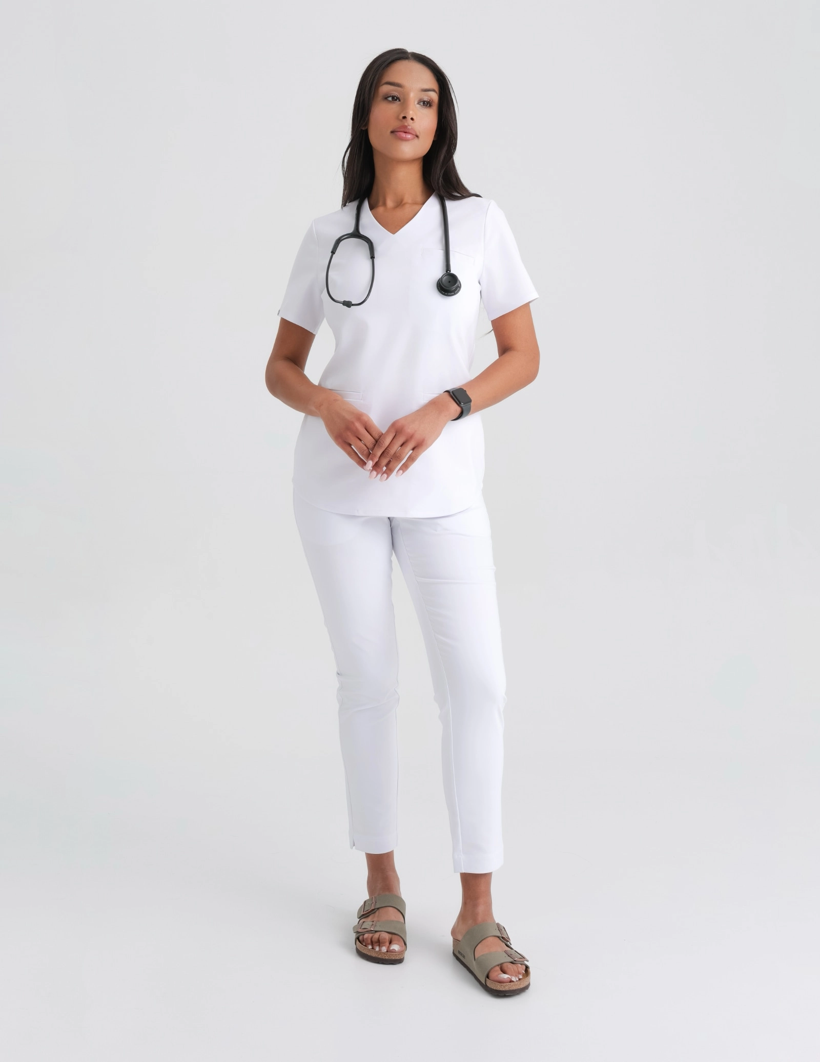 Medical Scrub Top Grace- WHITE