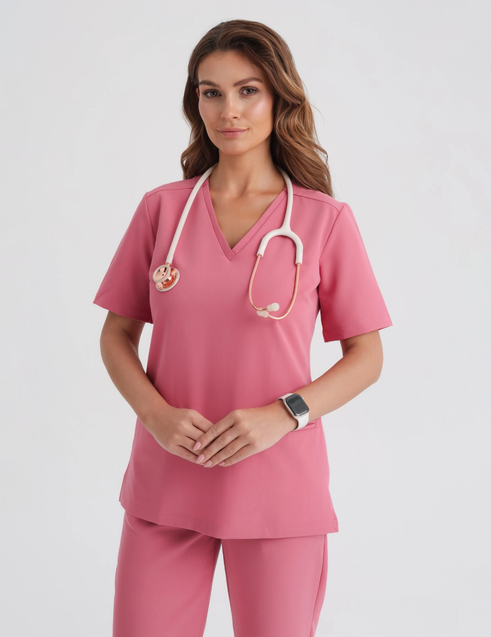 Medical Scrub Top Casy - RASPBERRY CRUSH