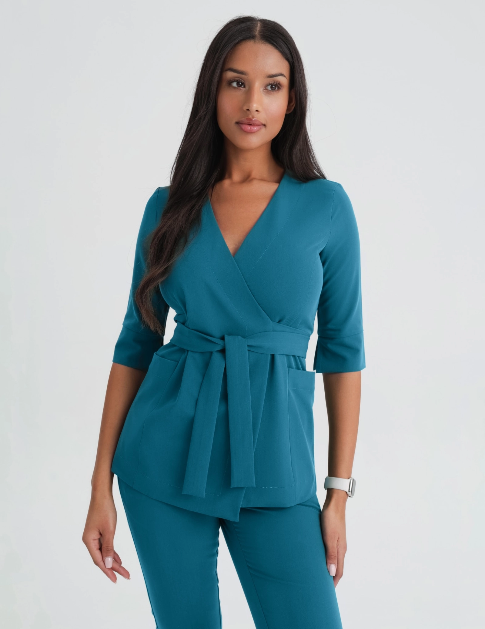 Rosalie tied medical Hoodie  - OCEAN BLUE
