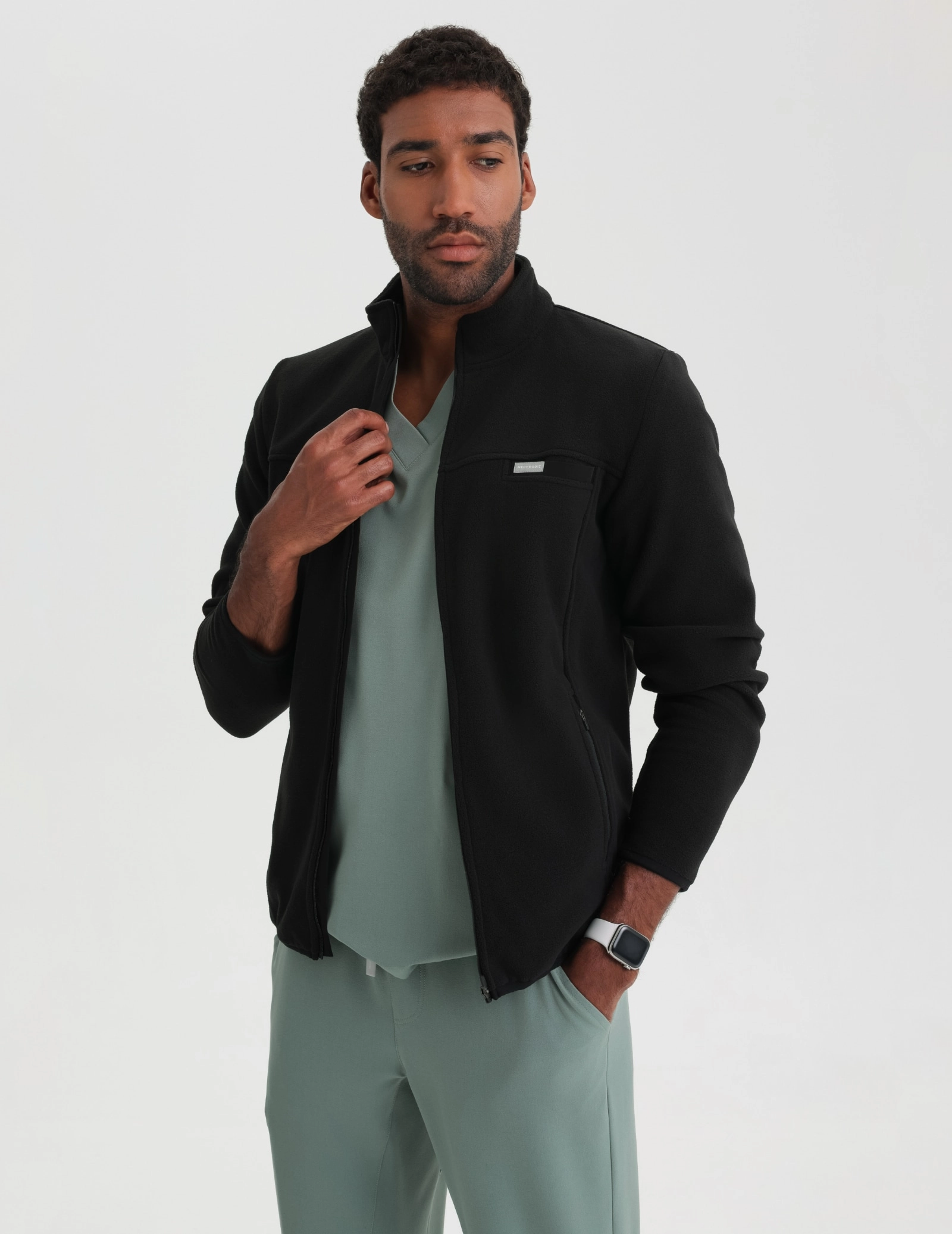 Men's Fleece Jacket COZY HEAT - BLACK