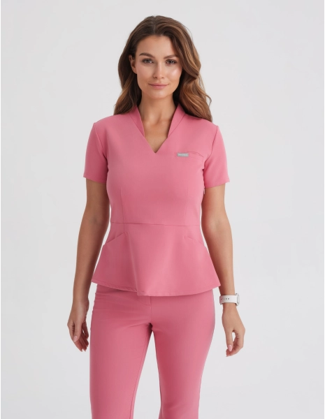 Medical Scrub Top Kori - RASPBERRY CRUSH