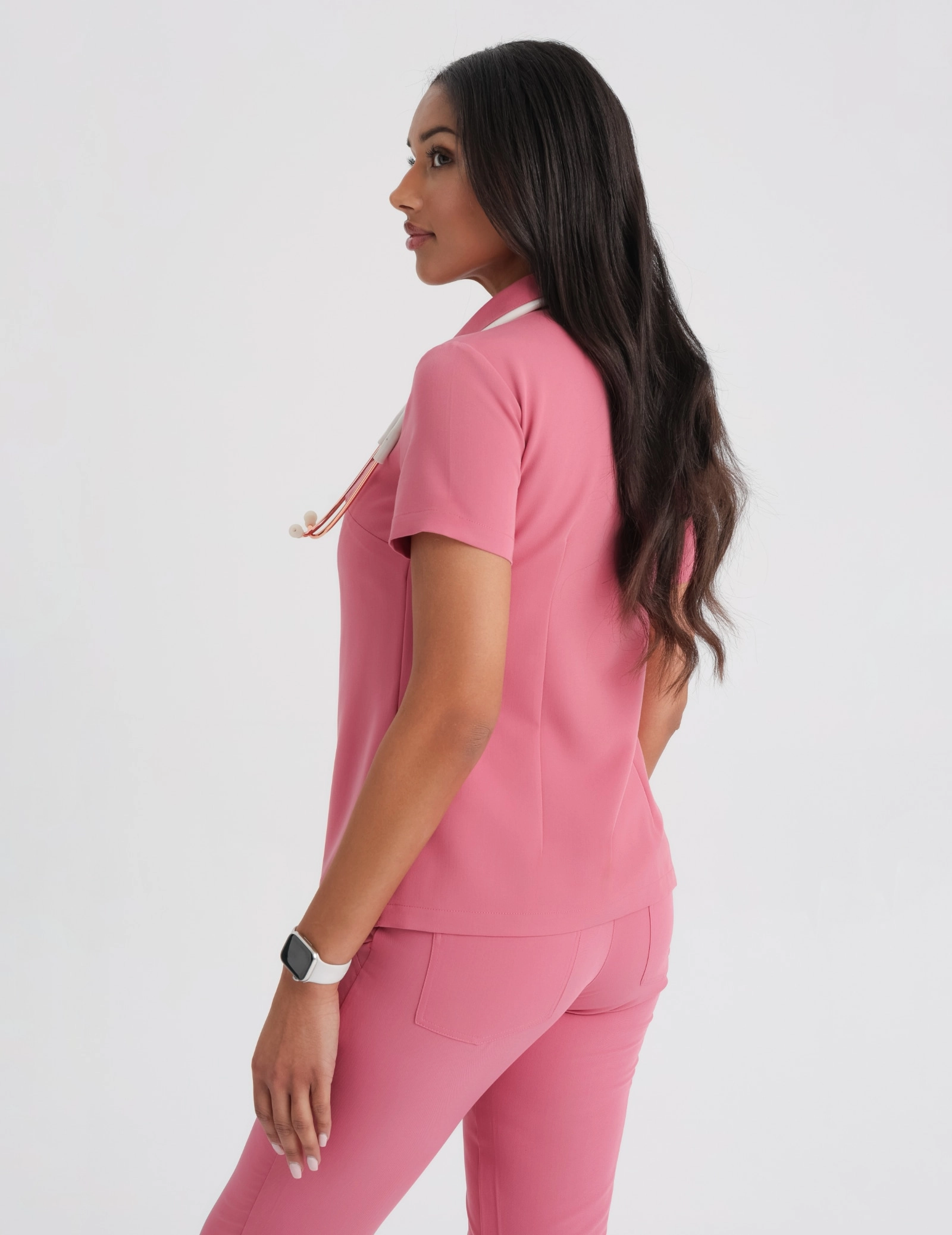 Medical Scrub Top Polo - RASPBERRY CRUSH Medical Scrub Top Polo - RASPBERRY CRUSH