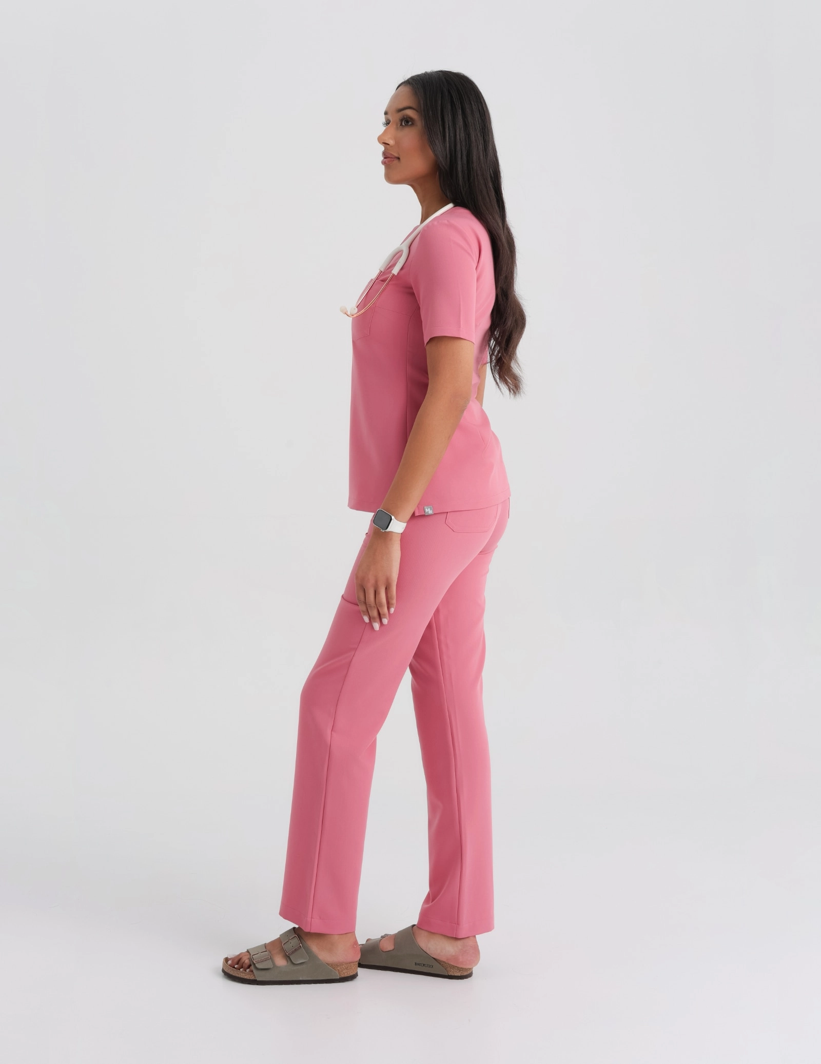 Medical Scrub Top Raya One Pocket - RASPBERRY CRUSH