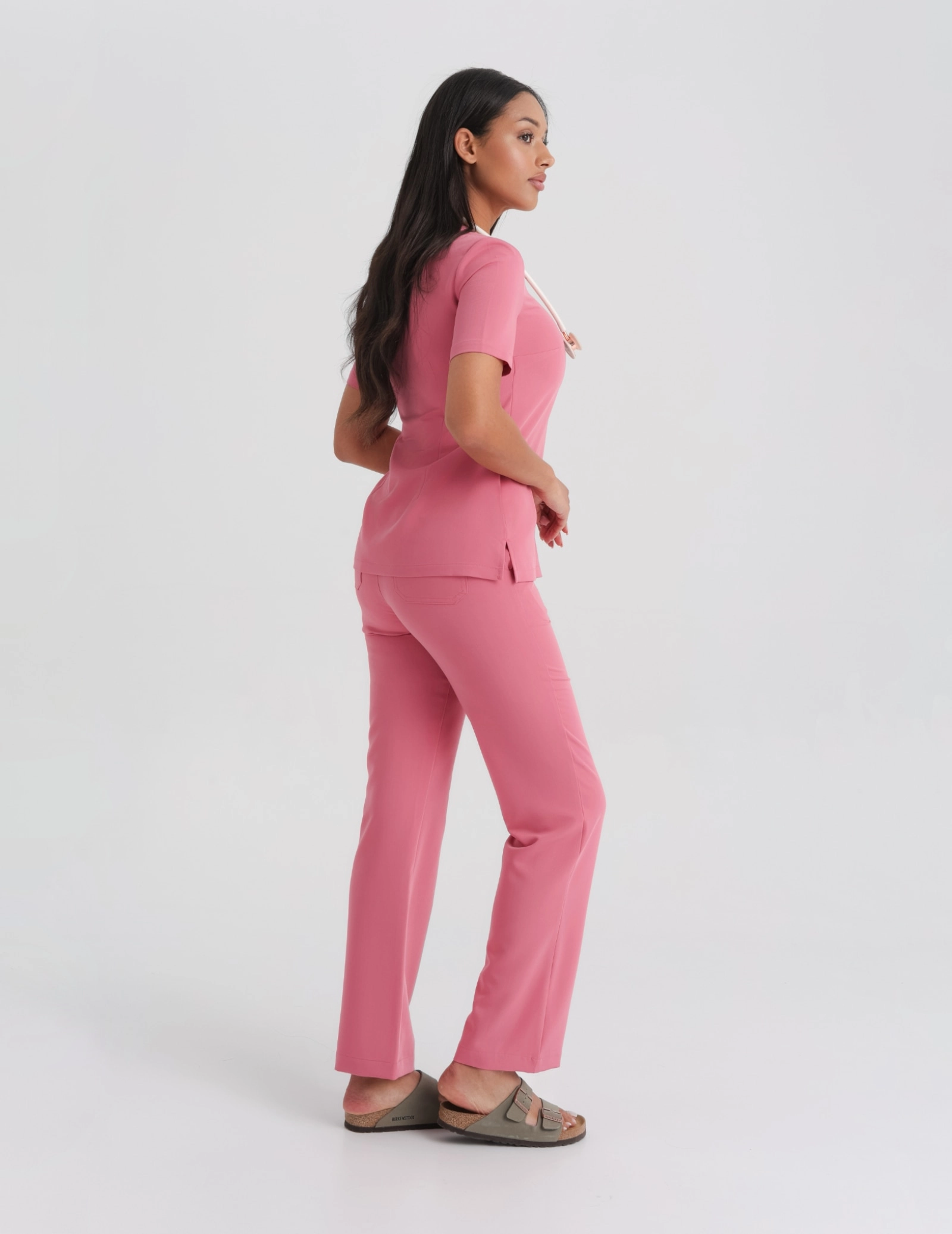Medical Scrub Top Raya One Pocket - RASPBERRY CRUSH