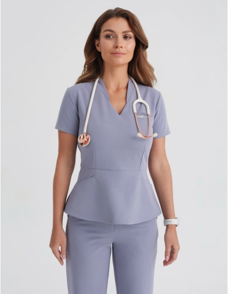 Medical Scrub Top Kori - MILKY LAVENDER