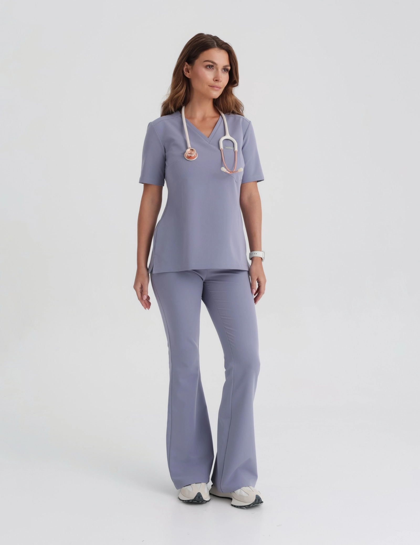 Women's Medical Scrub Pants Flare - MILKY LAVENDER Women's Medical Scrub Pants Flare - MILKY LAVENDER