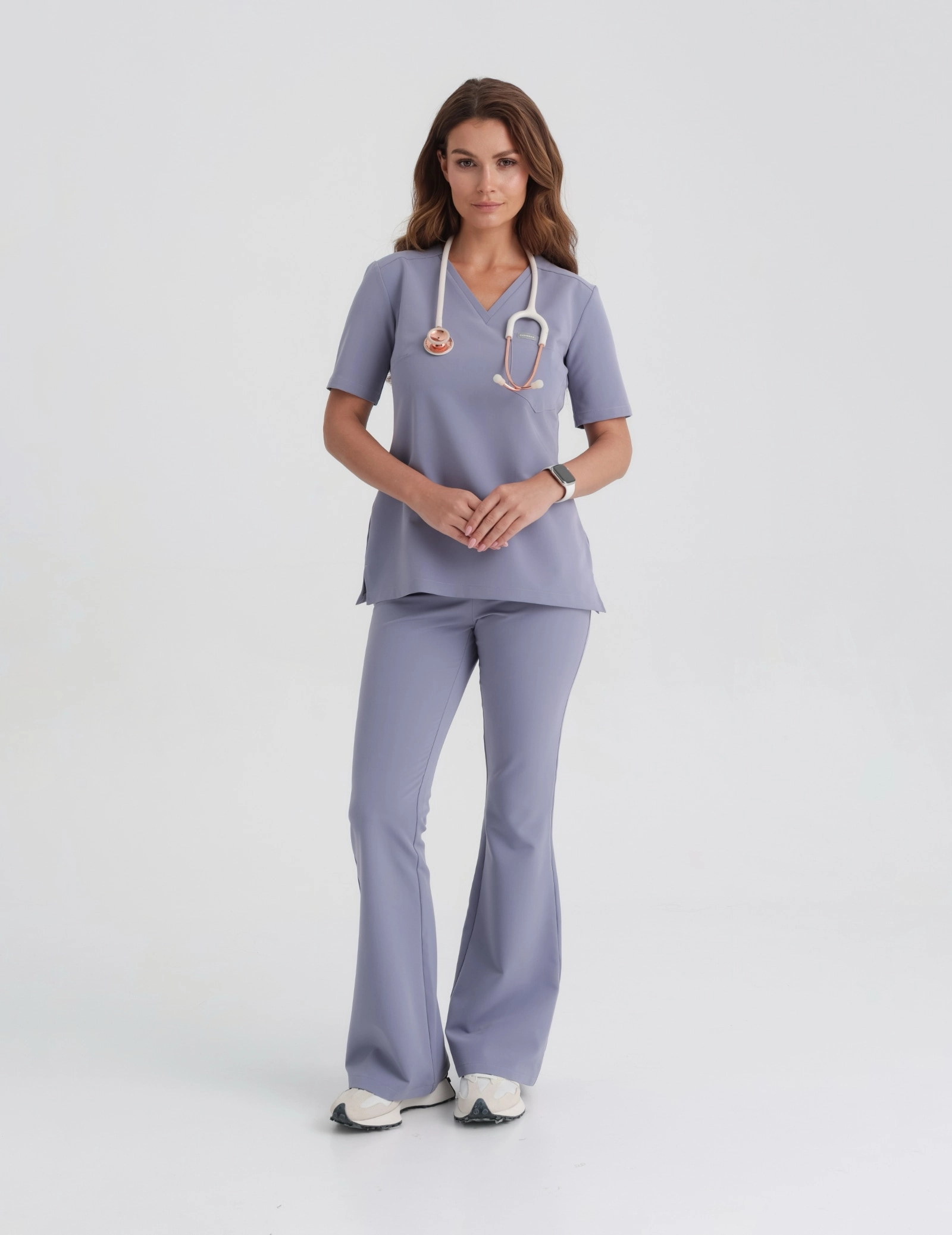 Women's Medical Scrub Pants Flare - MILKY LAVENDER Women's Medical Scrub Pants Flare - MILKY LAVENDER