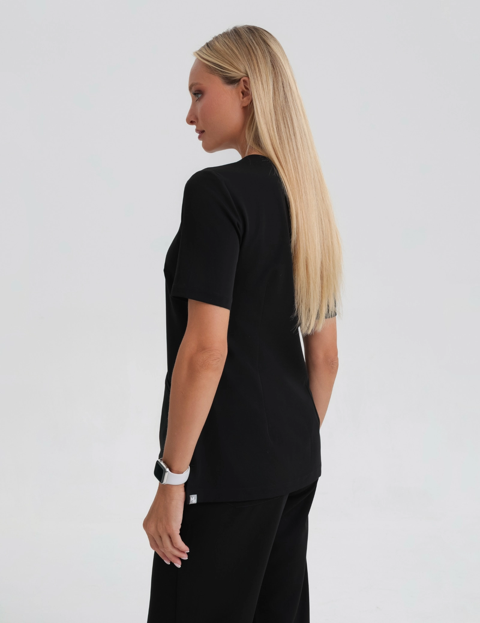 Medical Scrub Top Casy - BLACK