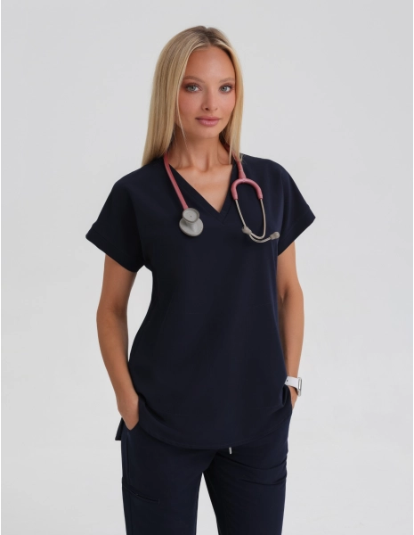 Scrub Top Kendall - DARK NAVY