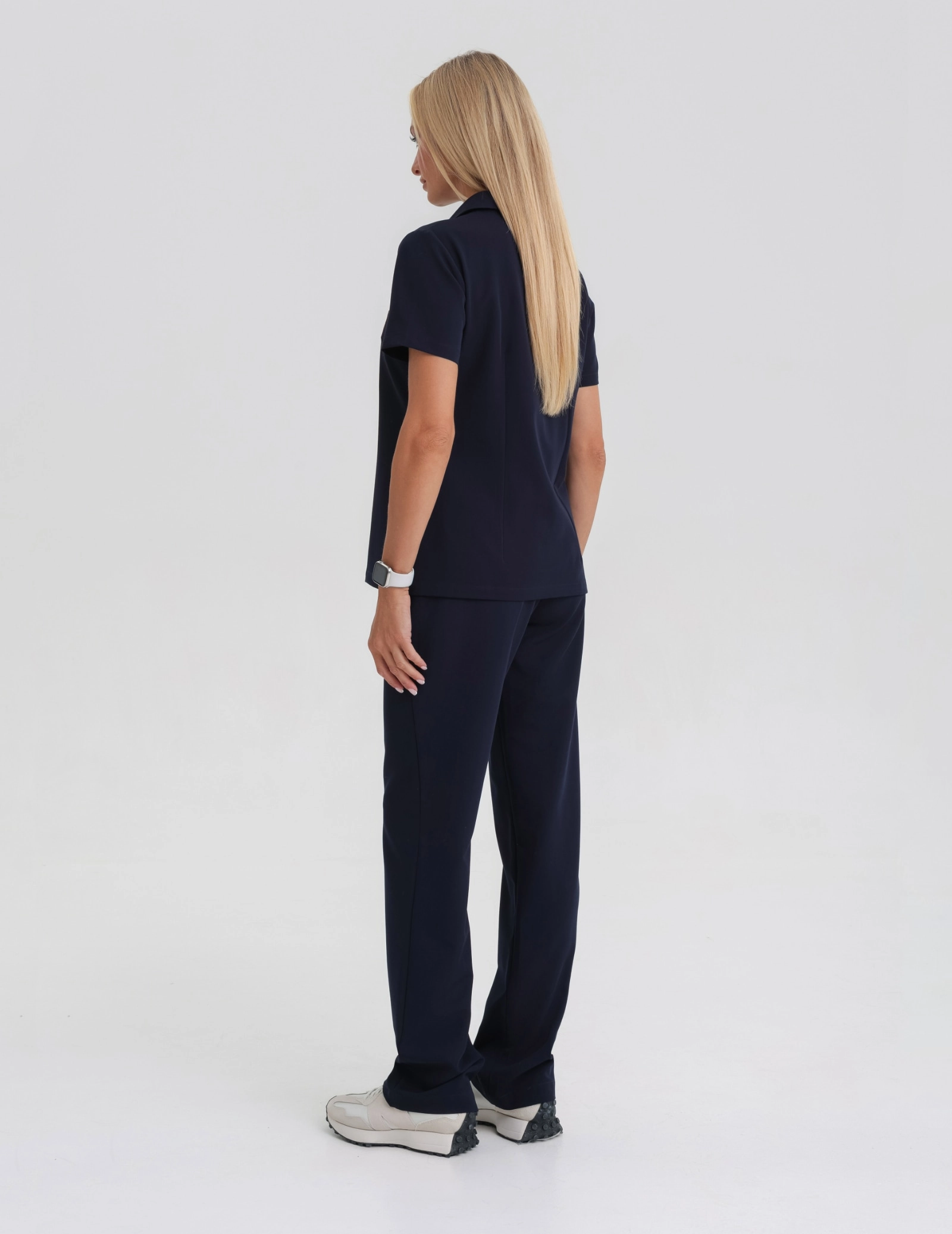 Medical Scrub Top Polo - DARK NAVY