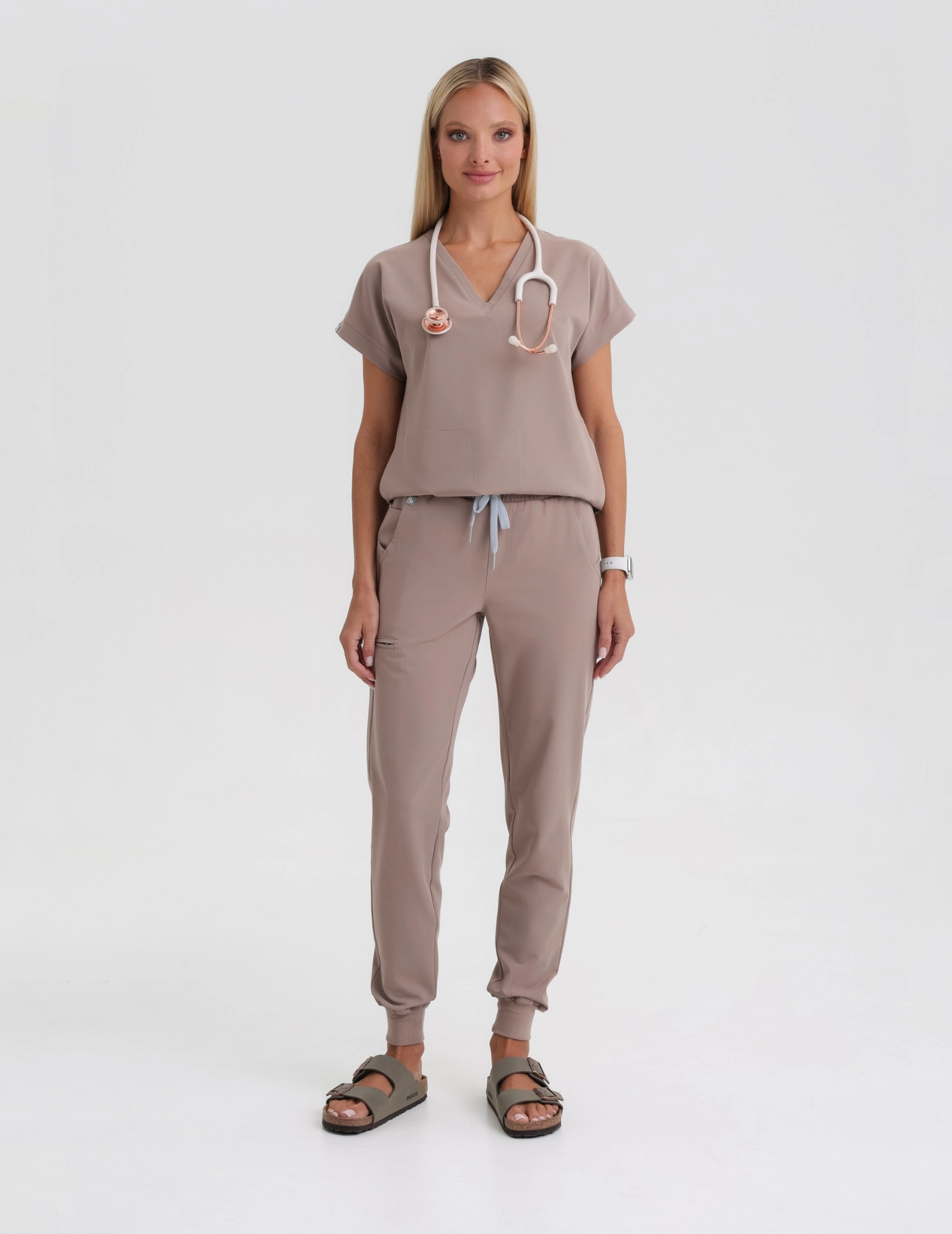 Kendall Scrub Top - BEIGE Kendall Scrub Top - BEIGE