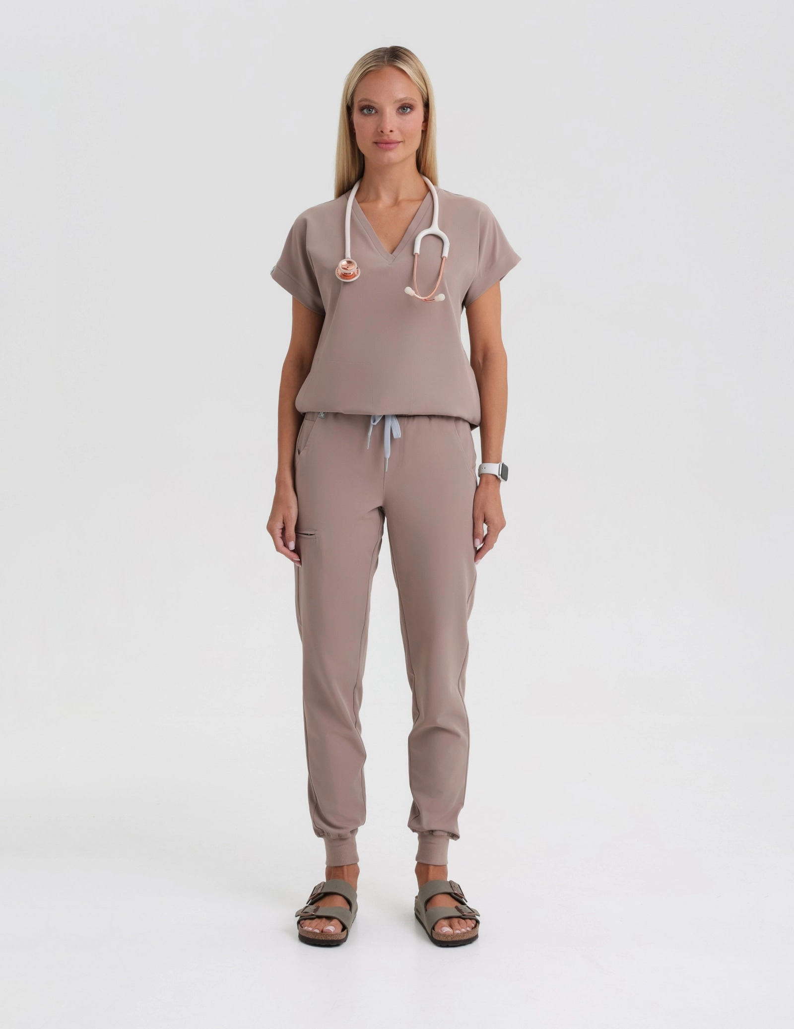 Kendall Scrub Top - BEIGE Kendall Scrub Top - BEIGE
