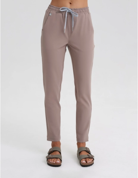 Women's Basic Scrub Pants - BEIGE