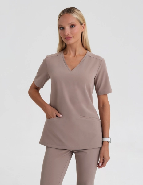 Medical Scrub Top Casy- BEIGE