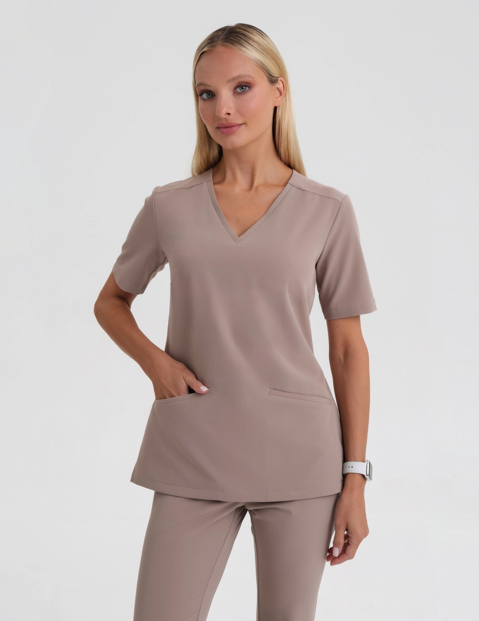 Medical Scrub Top Casy- BEIGE
