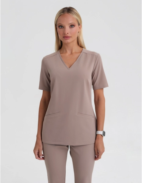 Medical Scrub Top Casy- BEIGE