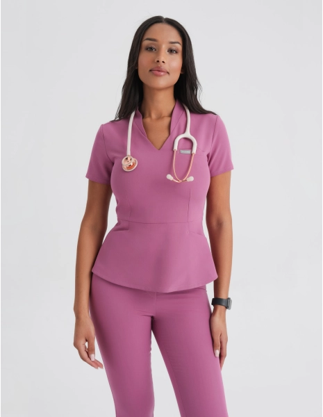 Medical Scrub Top Kori - BERRY SHAKE