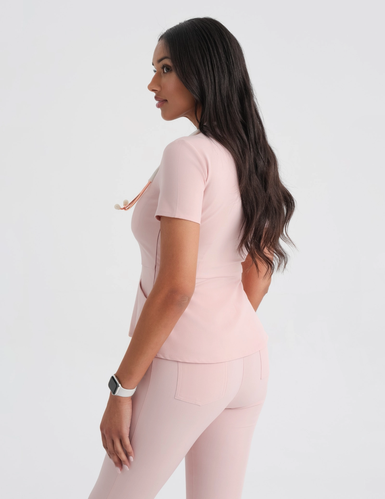 Women's Medical Scrub Pants Flare - DUSTY ROSE
