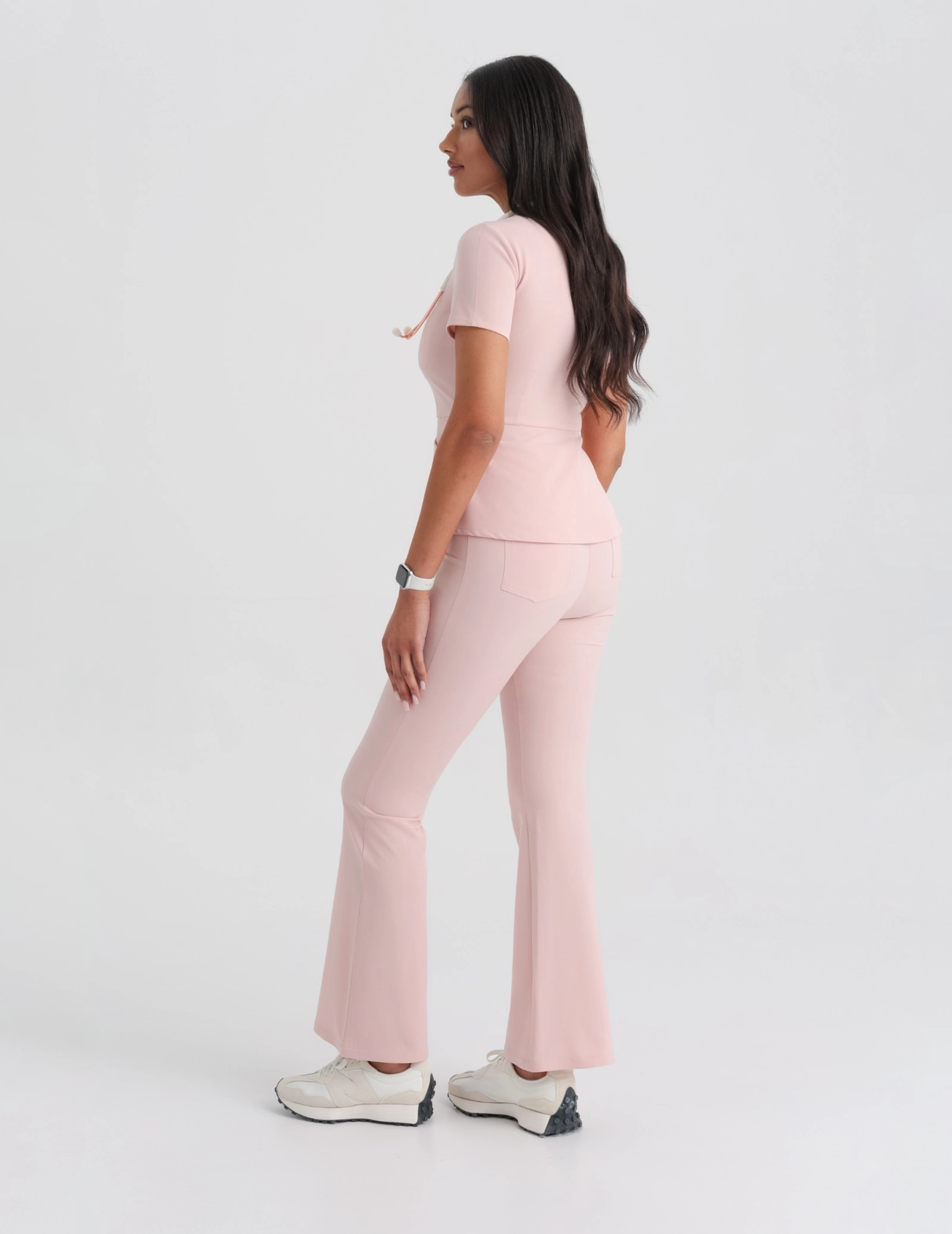 Women's Medical Scrub Pants Flare - DUSTY ROSE