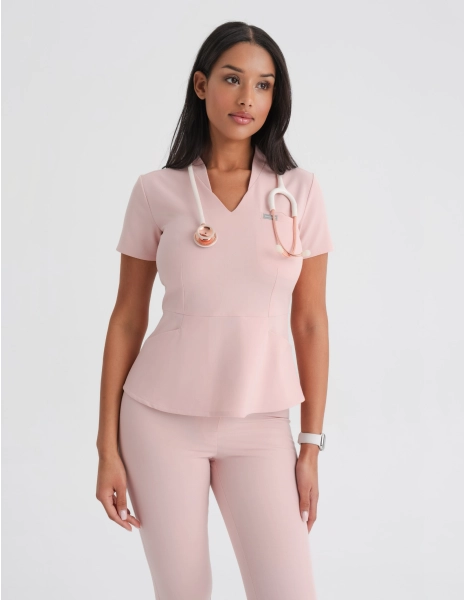 Medical Scrub Top Kori - DUSTY ROSE
