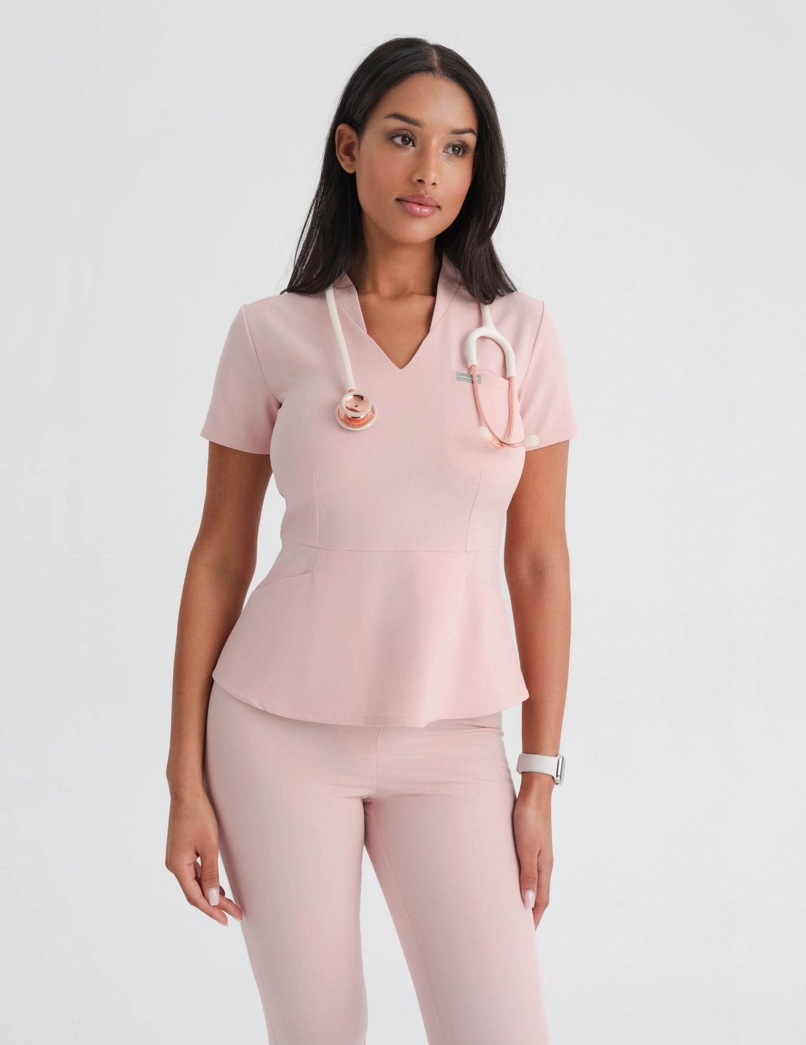 Women's Medical Scrub Pants Flare - DUSTY ROSE
