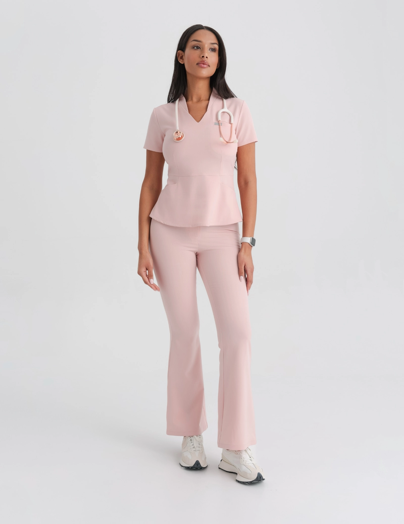Women's Medical Scrub Pants Flare - DUSTY ROSE